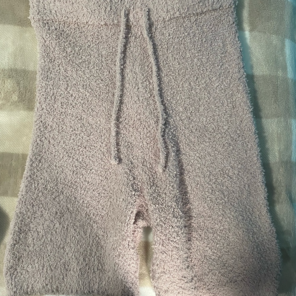 Sleepwear fluffy biker shorts
